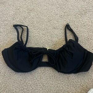 Black underwire bikini top
